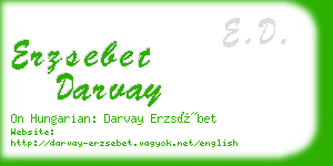 erzsebet darvay business card